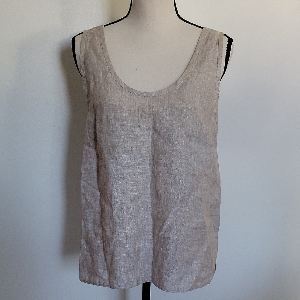 NWT Everlane Tan Linen Tank Top Size 6